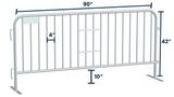 7.5 ft Metal Barricade | Feet Options | Heavy-Duty