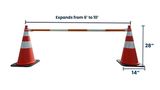 28" Traffic Cone and Cone Bar Bundle