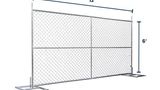 6’ x 12’ Chain-Link Temporary Fence Panel | Versa