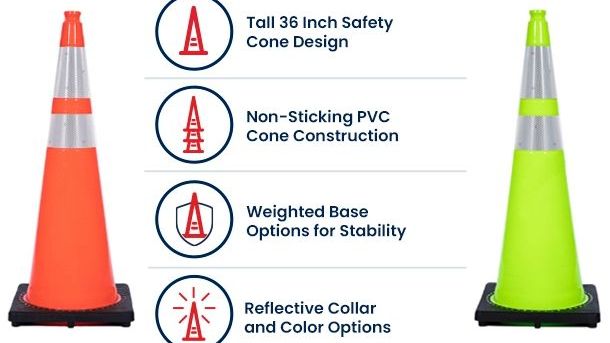 36” Tall Construction Cones