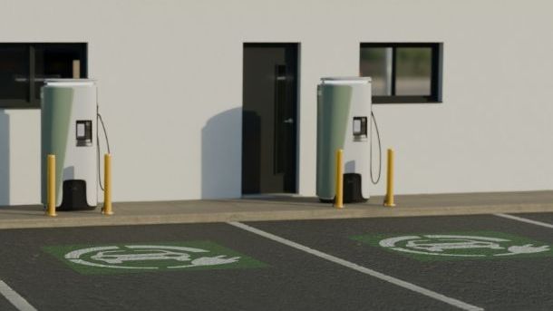 Electric Vehicle Charging Station | Marking Stencil