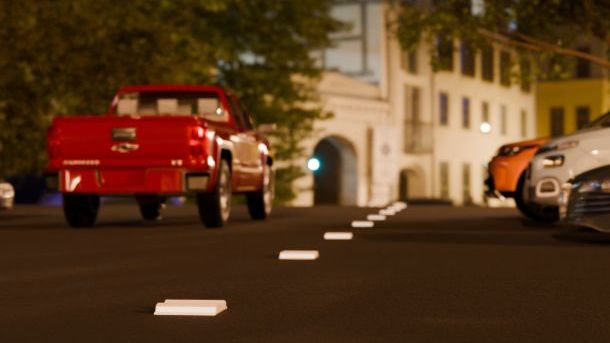 One-Way Road Reflector | White