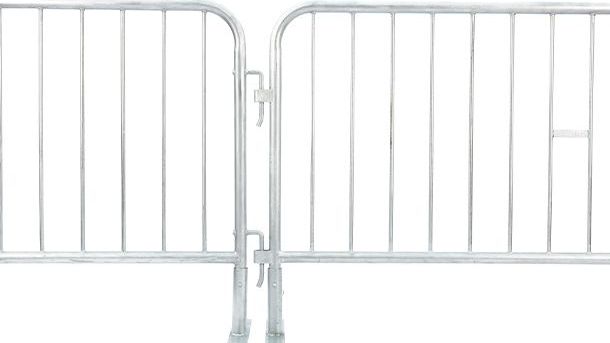 6.5 ft Metal Barricade | Flat Feet | Hot-Dip Galvanized 