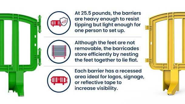 Movit® Plastic Barricades