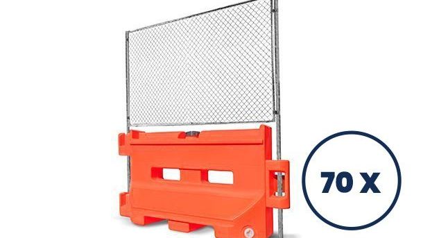 SafeGuard 36 + Fence Topper | Water Barricades Truckload
