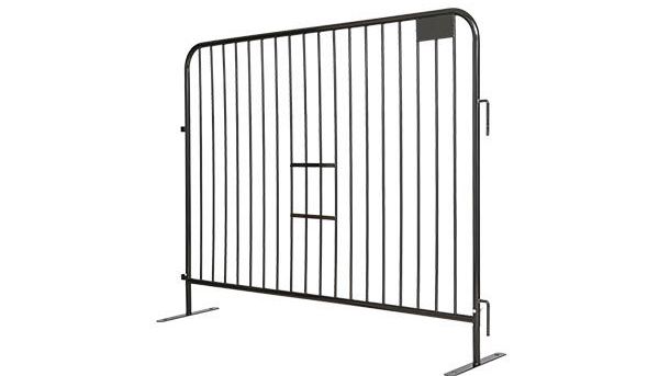 8 ft Metal Barricade | 6 ft Tall | Flat Feet | Color Options