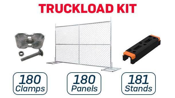 6’ x 10’ Temporary Fence with Anchor Blocks | Truckload