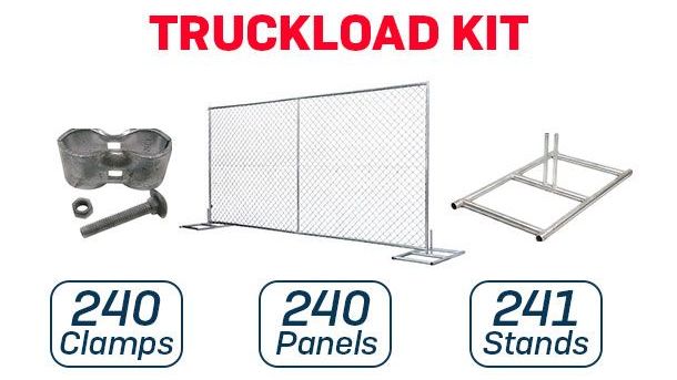 6’ x 12’ Chain-Link Temporary Fence | Inline | Truckload