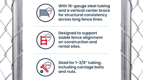 6’ x 12’ Chain-Link Temporary Fence | Inline | Truckload