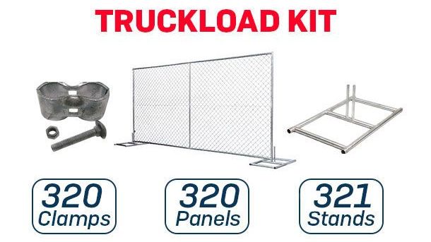 6’ x 12’ Economy Chain-Link Temporary Fence | Truckload