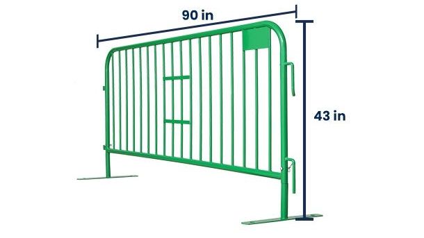 7.5 ft Metal Barricade | Feet Options | Color Options
