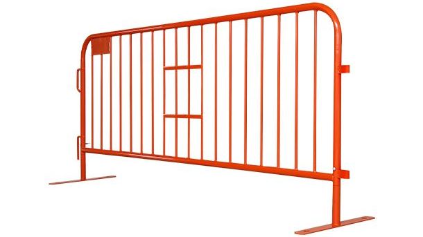 8 ft Metal Barricade | Powder Coated Orange