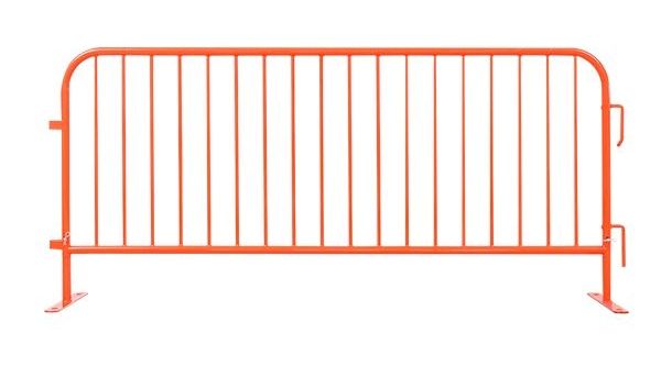 8 ft Metal Barricade Bundle and Transportation Cart