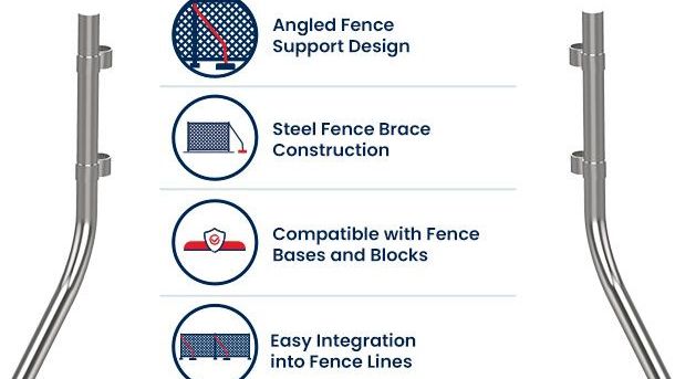 Temporary Fence Support Brace | Post Only
