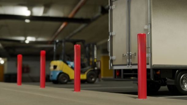 7" x 52” Bollard Cover | Reflective Stripes Options & Flat Top 