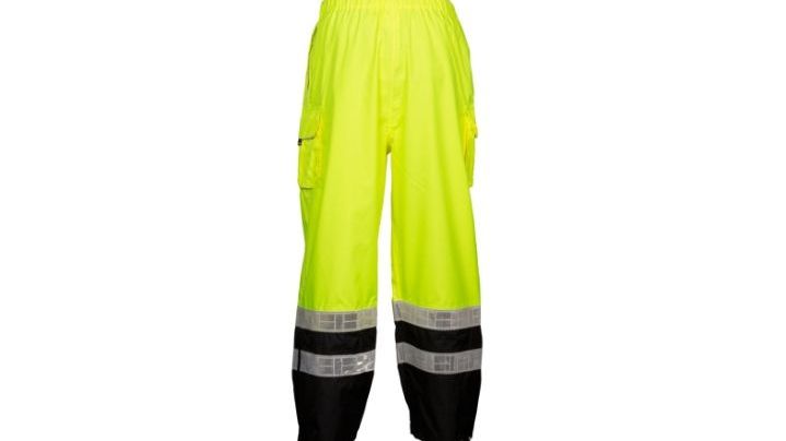 Black Bottom Rainwear Safety Pants  - Orange & Lime
