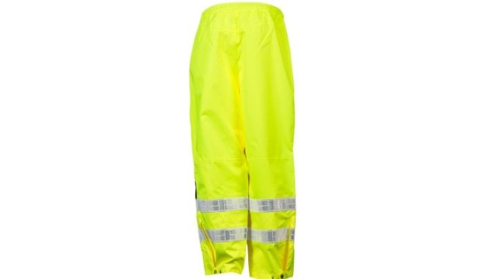 Black Knee Rainwear Safety Pants - Lime
