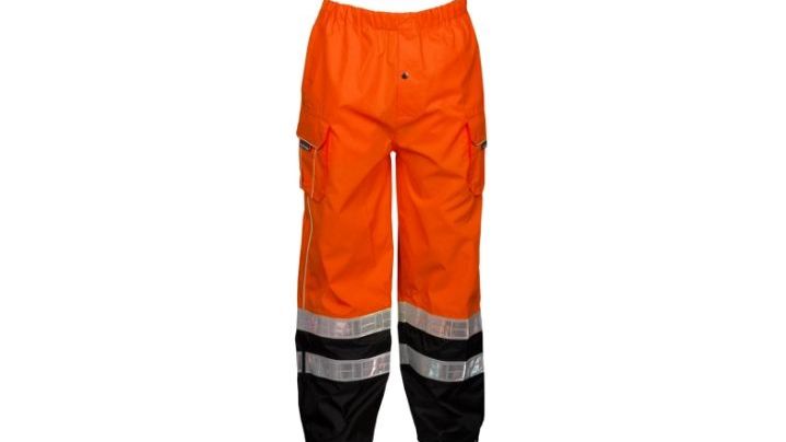 Black Bottom Rainwear Safety Pants  - Orange & Lime