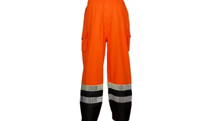 Black Bottom Rainwear Safety Pants  - Orange & Lime