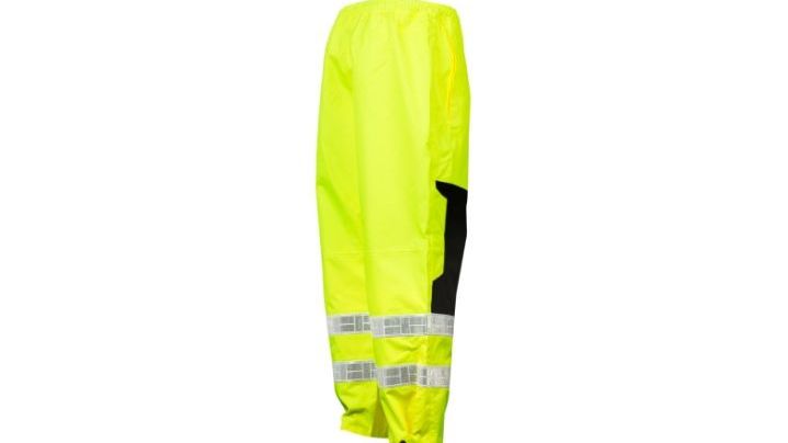 Black Knee Rainwear Safety Pants - Lime