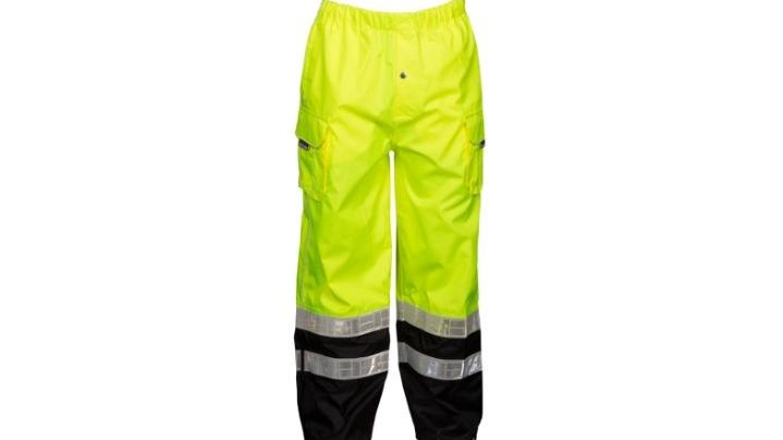 Black Bottom Rainwear Safety Pants  - Orange & Lime