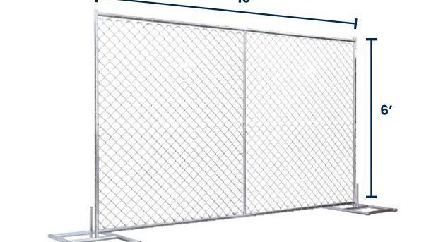 6' x 10' Chain-Link Temporary Fence Panel | Inline