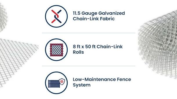 8ft x 50ft Chain-Link Fabric