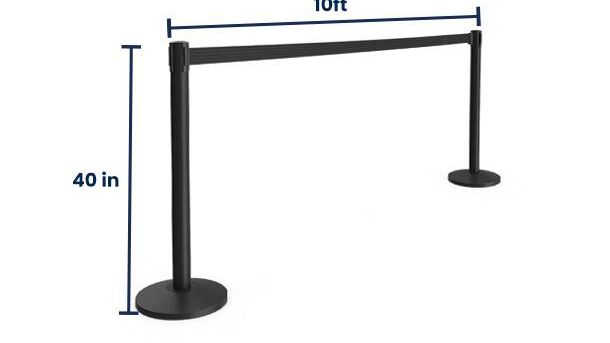 10ft Retractable Belt Stanchion