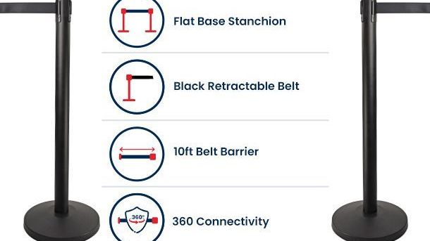 10ft Retractable Belt Stanchion