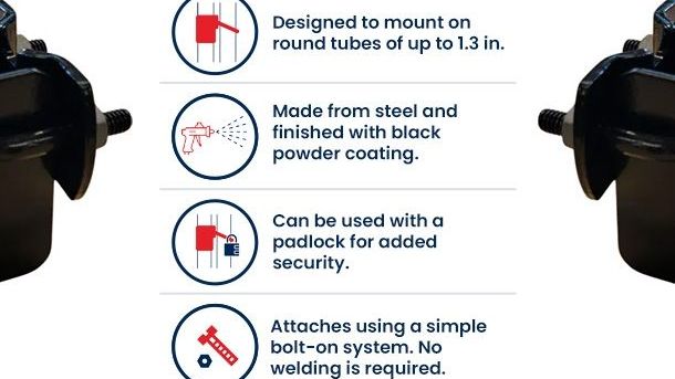 Universal Gate Latch for Temporary Fence Panels