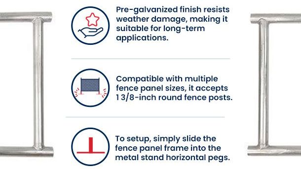 Metal Stand for Temporary Fences