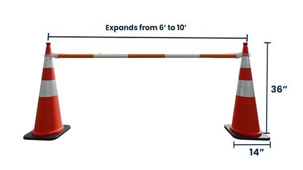 36" Traffic Cone and Cone Bar Bundle