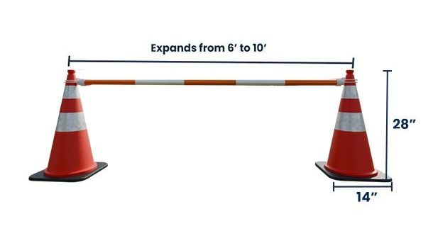 28" Traffic Cone and Cone Bar Bundle