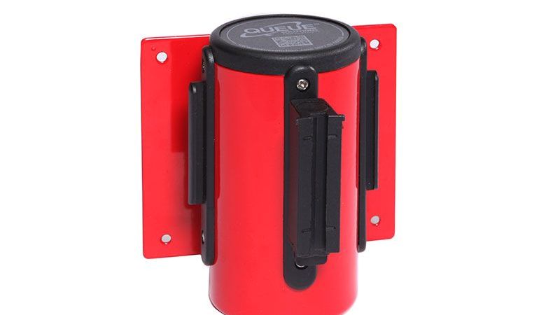 15'L Retractable Belt Barrier | Wall Mounted
