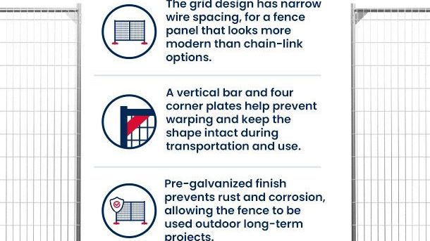 6’ x 12’ Welded Wire Temporary Fence Panel | Versa