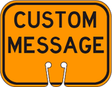 Safety Cone Signs – Single Clip, Orange & White