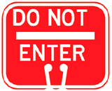Safety Cone Signs – Single Clip, Orange & White