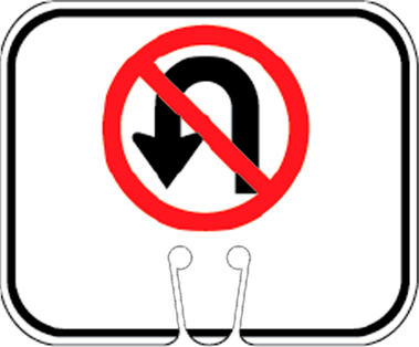 Safety Cone Signs – Single Clip, Orange & White