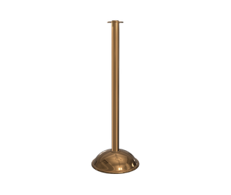 Polished Brass Flat Top Stanchion Post with Dome Base