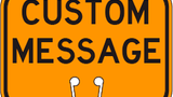 Safety Cone Signs – Single Clip, Orange & White