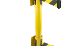 7.5'L Retractable Double Belt Barrier | Wall Mounted