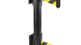 13'L Retractable Double Belt Barrier | Wall Mounted