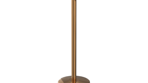 polished-brass-flat-top-stanchion-post-sloped-base