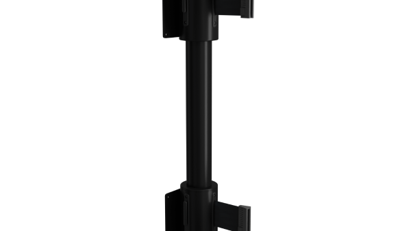 7.5'L Retractable Double Belt Barrier | Wall Mounted