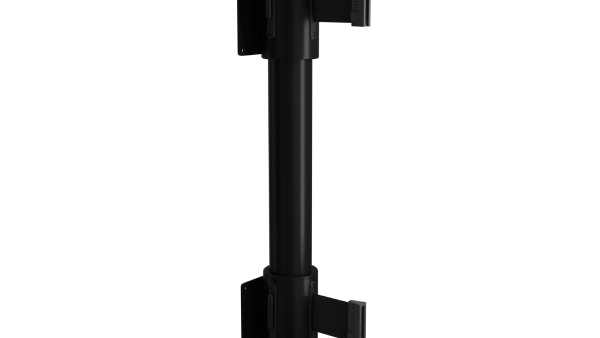 15'L Retractable Double Belt Barrier | Wall Mounted