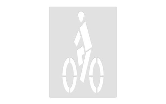 Bike Lane with Helmet | Marking Stencil