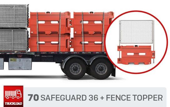 SafeGuard 36 + Fence Topper | Water Barricades Truckload