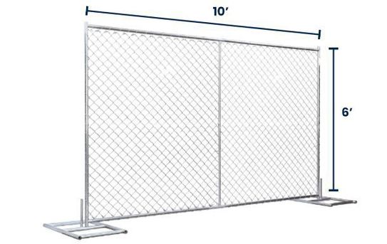 6' x 10' Chain-Link Temporary Fence Panel | Inline