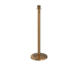 Polished Brass Crown Top Stanchion Post with Sloped Base