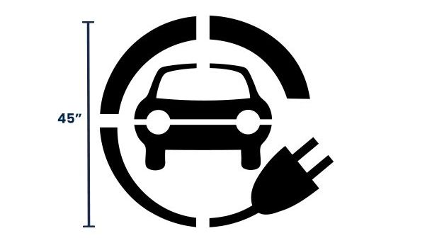 Electric Vehicle Charging Station | Marking Stencil